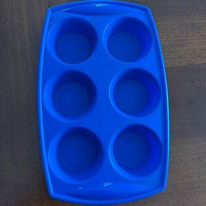 Blue Silicone Muffin Pan